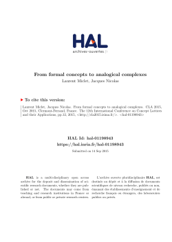 From formal concepts to analogical complexes - HAL