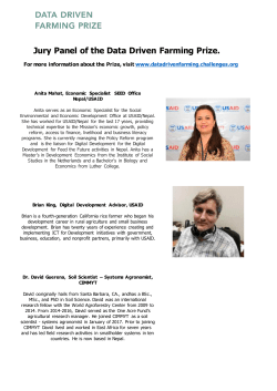 Jury Panel - Data Driven Farming Prize