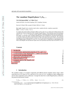 The vanadium Magnéli phases VnO2n−