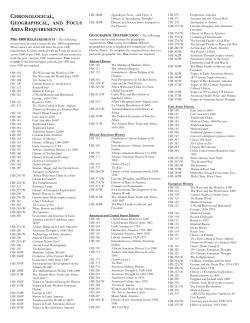 list of courses by geographic area