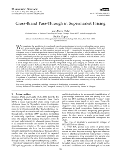 Cross-Brand Pass-Through in Supermarket Pricing