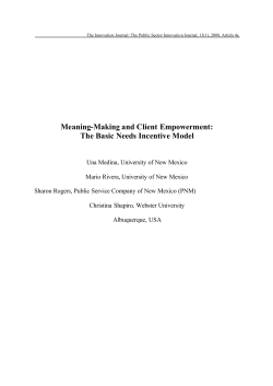 Meaning-Making and Client Empowerment
