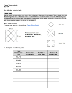 Table Tiling Worksheets