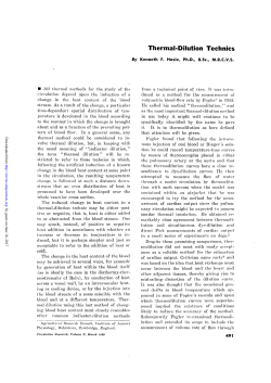 Thermal-Dilution Technics