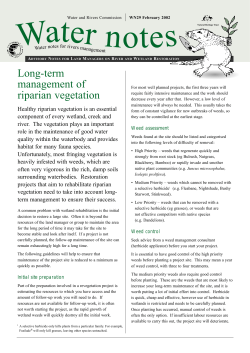 Long-term management of riparian vegetation