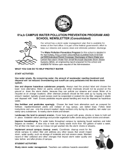 01a,b CAMPUS WATER POLLUTION PREVENTION PROGRAM