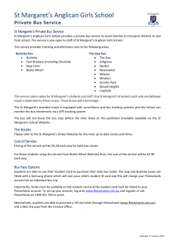 Private Bus Policy - St Margaret`s Anglican Girls School