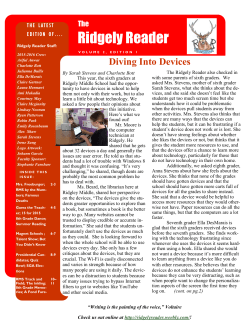 Ridgely Reader - Ridgely Middle School