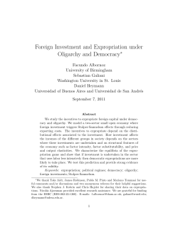 Foreign Investment and Expropriation under Oligarchy and Democracy