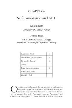 Compassion and ACT - Self