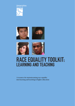 race equality toolkit - Leeds Beckett University