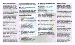 Myth vs. Fact If I am sexually exploited, what do I need to know