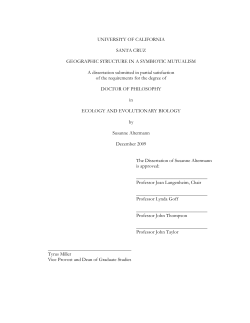 UNIVERSITY OF CALIFORNIA SANTA CRUZ GEOGRAPHIC