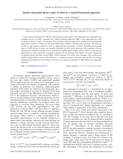 Density functional theory study of MnO by a hybrid functional