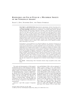 knowledge and use of fungi by a mycophilic society