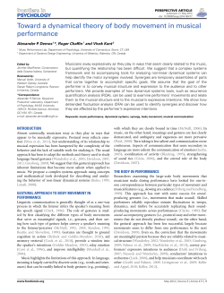 Toward a dynamical theory of body movement in musical performance