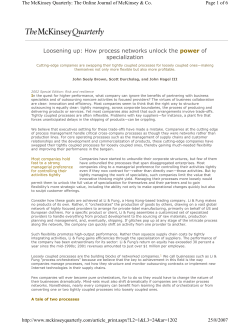 Loosening up: How process networks unlock the power of