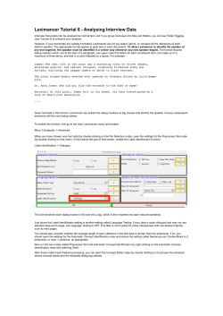 Leximancer Tutorial 6 - Analysing Interview Data