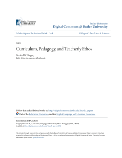 Curriculum, Pedagogy, and Teacherly Ethos