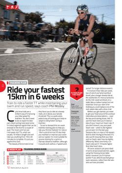 Ride your fastest 15km in 6 weeks