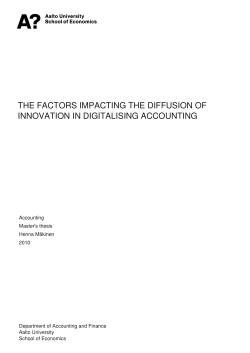 the factors impacting the diffusion of innovation in digitalising