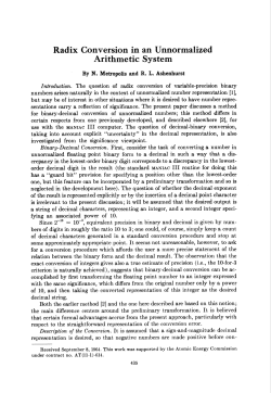 Arithmetic System