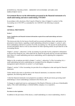 Government Decree on the information presented in the
