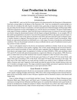 Goat Production in Jordan - Langston University Research