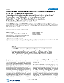 The FANTOM web resource: from mammalian