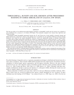 Throughfall, runoff and soil erosion after prescribed