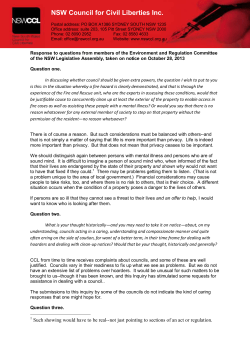 NSW Council for Civil Liberties Inc.
