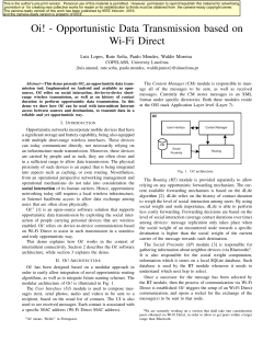 Oi! &ndash; Opportunistic Data Transmission based