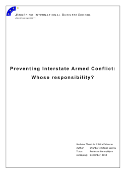 Preventing Interstate Armed Conflict: Whose responsibility?