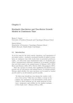 Chapter 5 Stochastic One-Sector and Two-Sector Growth