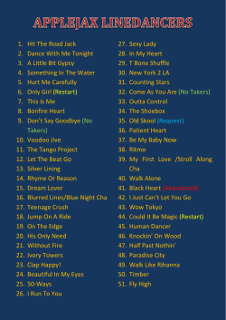 1. Hit The Road Jack 2. Dance With Me Tonight 3. A Little Bit Gypsy