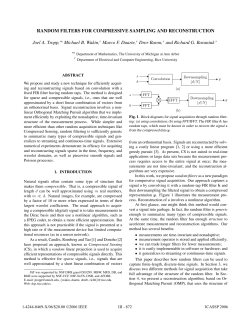 Random Filters for Compressive Sampling and Reconstruction
