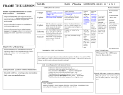 5th Reading LF Aug 31