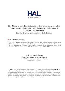 The Natural satellite database of the Main Astronomical