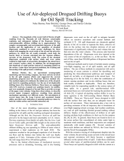 Use of Air-deployed Drogued Drifting Buoys for Oil Spill Tracking