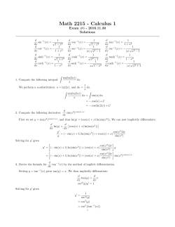 Exam 6 Solutions