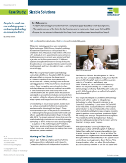 Case Study: Sizable Solutions - American College of Radiology