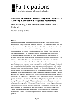 Slumdog Millionaire through its Re/Viewers