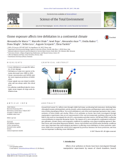 Ozone exposure affects tree defoliation in a continental climate