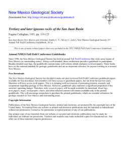 Tertiary and Later Igneous Rocks of the San Juan Basin