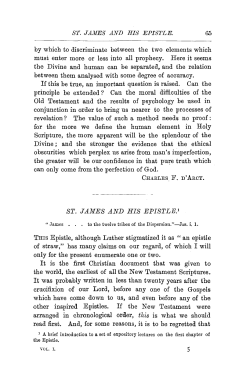 "St James and His Epistle," The Expositor Fourth series 1.1