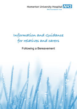 Bereavement leaflet - Homerton University Hospital