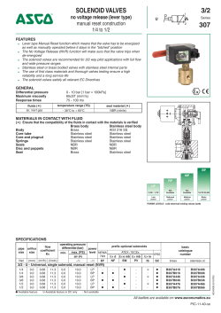 Catalogue-Solenoid Valve-General Service-307-1/4 - 1/2