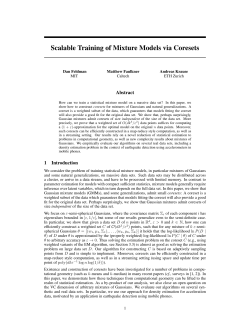 Scalable Training of Mixture Models via Coresets