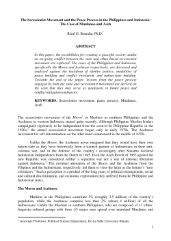mindanao and aceh - SOAS Research Online