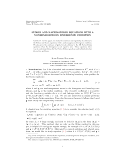 STOKES AND NAVIER-STOKES EQUATIONS WITH A